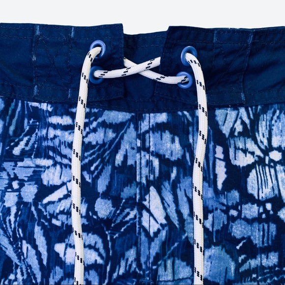 Goodfellow & Co Blue Print Swim Trunks Shorts - Picture 3 of 10